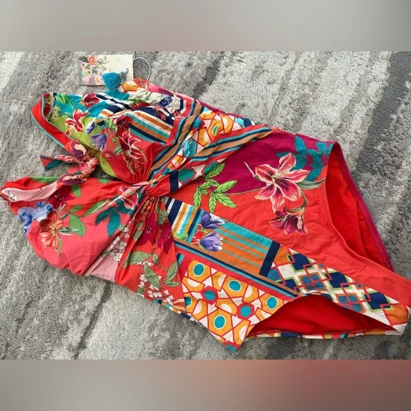 Johnny Was Color Twist One Piece Swimsuit Boho Chic - Picture 2 of 3